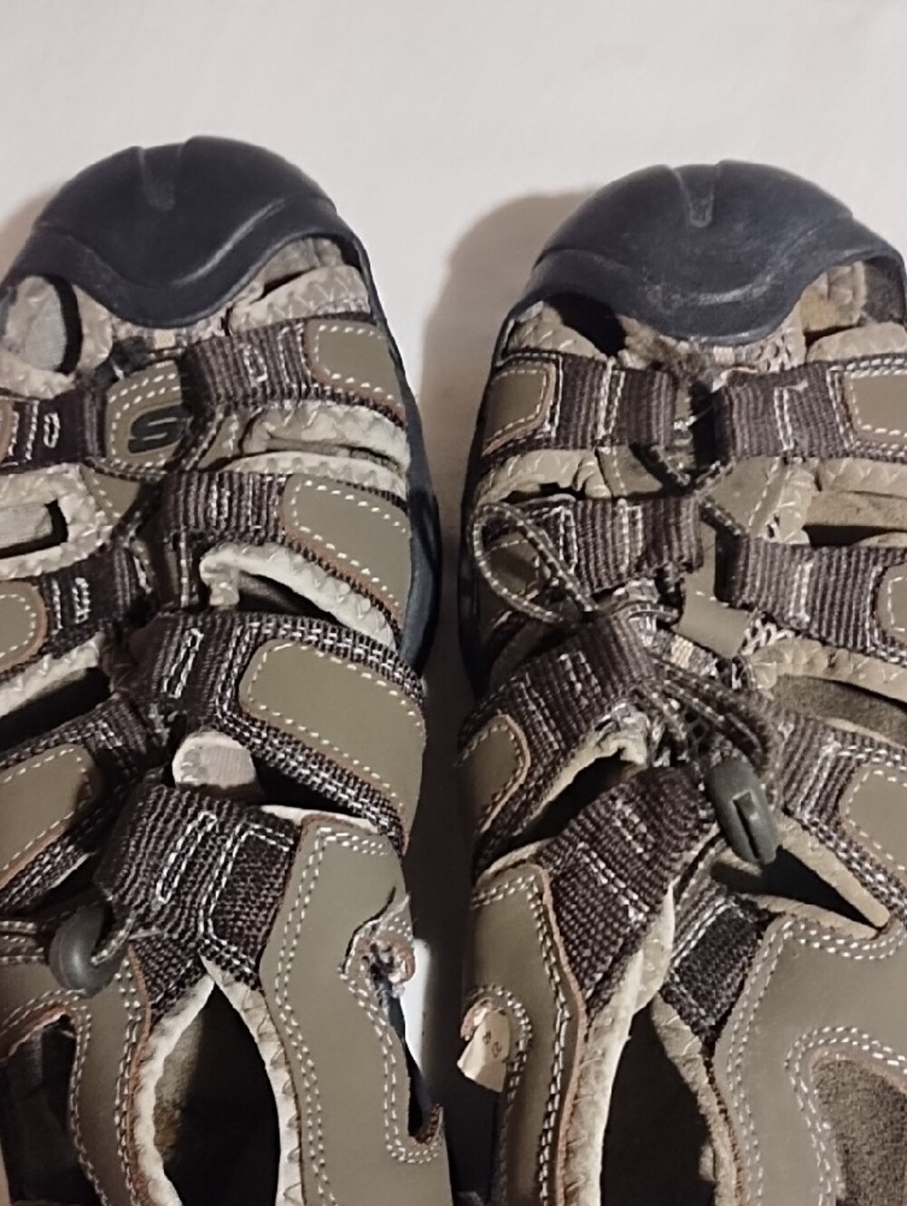 Skechers Olive Brown Mens Closed-Toe Sport Sandals Size 9 Good Condition. - Picture 5 of 9